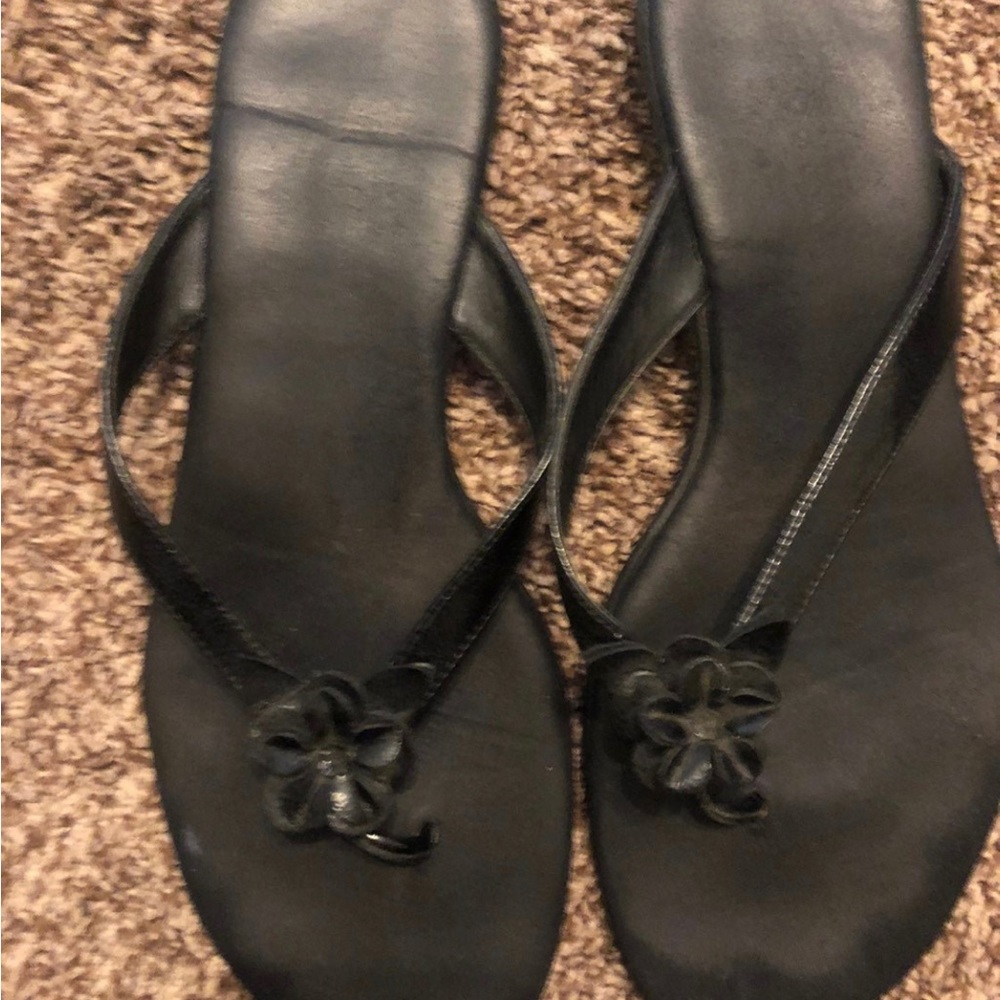 AEROSOLES Black Sandals with Comfort Footbed, 10M